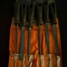 Snap-on Tools 6 Piece Key File Set Hbf100 - Black Hard Handle With Storage Pouch