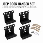 4pcs Wrangler Door Hangers - Heavy Duty Wall Mount Storage Brackets