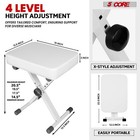 5 Core Keyboard Bench 3  Padded Piano Stool Adjustable 20 5  Heavy Duty Portable
