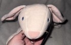 Ty Pillow Pals 14    Plush Bunny Rabbit 1997 White With Pink Bow