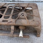 Vtg Antique Cast Iron 3 Burner Camping Stove Grill Gas Cooktop-25as-818a-r as Is