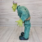 Vintage Frankenstein Monster Doll Green 15 Inch Flip Top Head Brain Detail