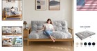 Futon Mattress Full Size Velvet Thick Floor Couch Bed Sofa Support Comfort