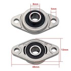 4pcs Kfl08 Pillow Block Bearing 8mm Bore Flanged Ball Mounted Silver