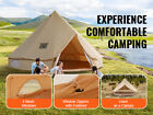 Vevor Canvas Bell Tent 3m 4m 5m 6m 7m 4-season Camping Yurt Tent With Stove Jack
