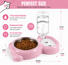 Dog   Cat Food And Water Bowl Set Pet Feeder With Water Dispenser Multi Color
