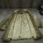 Jacques Saint Laurent Coat Women Large  Faux Fur Animal Stroller Genelle Vtg 70s