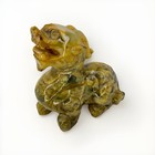 Antique Chinese Hand-carved Jade Dragon Pixiu Statue Feng Shui Wealth   Fortune