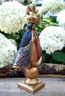 Virgin De San Juan De Los Lagos Wood Devotional Statue Handmade Mexican Folk Art