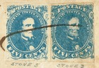  st8013  Usa 1862  csa4  stone 2  3  5c Blue On Cover From Richmond To Savannah