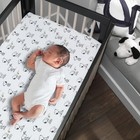 Lambs   Ivy Classic Snoopy 100  Cotton White black Fitted Baby Crib Sheet