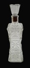 Whiskey Decanter Embossed Glass Liquor Bottle With Cork Stopper 26 Oz 