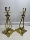 Vintage Brasscrafters Brass Candle Stick Holder Set Mcm