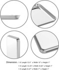 Wildone Baking Sheet Set Of 3  Stainless Steel Cookie 9 12 16 Inch  Silver 