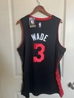 Brand New Dwayne Wade Limited Edition Miami Heat Culture Swingman Jersey  black 