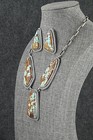 Turquoise   Sterling Silver Necklace And Earrings Set - Darrin Livingston