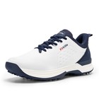 Fitville Mens Extra Wide Golf Shoes Spiked Water Resistant Non Slip Arch Support