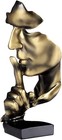 Thinker Statue Silence Gold Abstract Art Figurine Resin Sculpture Home Decor
