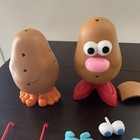 1985 Mr  Potato Head Lot Of 74 Pieces Eyes Arms Shoes Hats Lips 2 Bodies Vtg
