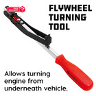 Powerbuilt Flywheel Turning Tool  Flex Plate Wrench  Red 