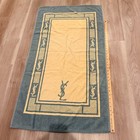 Yves Saint Laurent Vtg 1980 Beach Towel Terrycloth Ysl Geometric Art Deco Htf