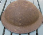 Wwi Doughboy British Brodies Helmet With Bullet Strike
