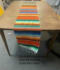 1 Piece Sarape Runner Mexican Blanket  Saltillo 81  X 14   assorted Colors 