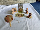 Junk Drawer Lot Fan  Tray  Mouse  3d Card  Figurines  Necklace