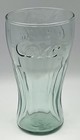 Xl Rare Coca-cola Green Glass Flared Fluted Embossed 20 Oz Drinking Glass 6 1 2   