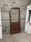   Ornate Antique Oak Door Glass Top   33 75 X 80   Architectural Salvage  