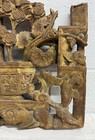 Antique 19th Century Hand Carved Chinese Asian Wood Wall Panel Sculpture Statue