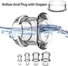 Men Anal Sex Spreader Clear Hollow Silicone Butt Plug Comfort Deep Access Tunnel