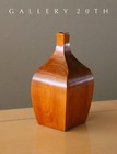 Handmade  Sleek Danish Modern Mahogony Vase  Gorgeous Mid Century 50 s 60 s Vtg