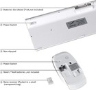 Wireless Usb 2 4ghz Keyboard And Mouse Combo  Silent Low Profile Compact White