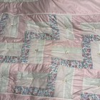 Vintage Baby Crib Comforter Quilted Style With Lace Edges