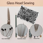 500 Pcs Sewing Pins  Ball Glass Head Pins  1 5 Inch Straight Pins  Ball Head Qui