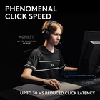Logitech - Pro X2 Superstrike Lightspeed Lightweight Wireless Gaming Mouse Wi   