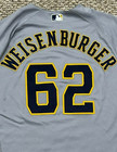 Weisenberger Size 44  62 2022 Milwaukee Brewers Game Used Jersey Issued Road Mlb
