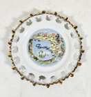 Vintage Florida Souvenir Plate Lace Look 8  Made In Japan