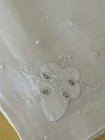 Vintage Madeira Hankies 1950 Embroidered Leaf Design Cotton Handkerchief White