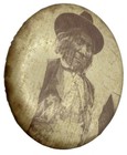 Antique Celluloid Photograph Pocket Mirror Chief Red Cloud Native American 1911