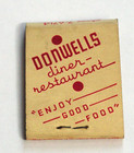 Vintage Donwells Restaurant Empty Matchbook Advertisement Hartford Ct Lion Match