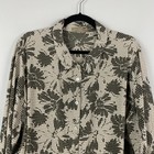 Cut Loose Gingham Floral Button Up Shirt Womens Xl Top Long Sleeve