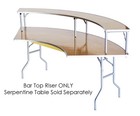 7 25 Ft Wood Semi Circular Outer Bar Top Riser With Clamp Height Increaser