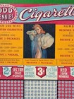 Vintage Pinup Girl Gambling Odd Pennies Cigarettes Wall Advertising Wood Board 