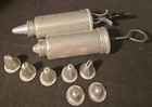 2  Vintage 4  Aluminum Icing Tube Cake Decorator With 9 Tips Farmhouse