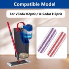 4pc Microfiber Mop Pads For Vileda o-cedar H2pro  Washable  2 Colors