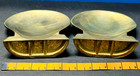 Vintage Brass Bookends Pair Art Deco Fan Shell Heavy Metal Library Decor 4 25x5 