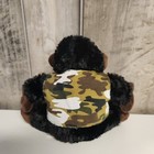 Vintage Dan Dee Gorilla Plush Small Black Brown Camo Vest Ape Monkey Stuffed Toy