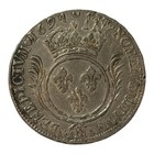 1694 France Silver Ecu Large Silver Coin Overstruck Nice Toning C37